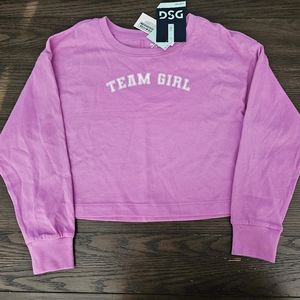 NWT GIRL'S LONG SLEEVE TEE LILAC FIELDS TEAM GIRL